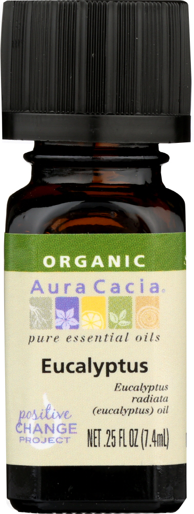 Aura Cacia Organic Eucalyptus Essential Oil, 0.25 Oz Image