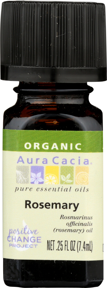 AURA CACIA: Organic Rosemary Essential Oil, 0.25 oz Image