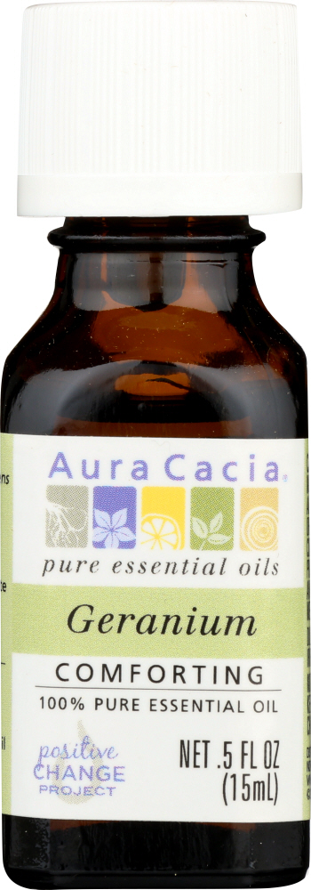 AURA CACIA: 100% Pure Essential Oil Geranium, 0.5 Oz Image