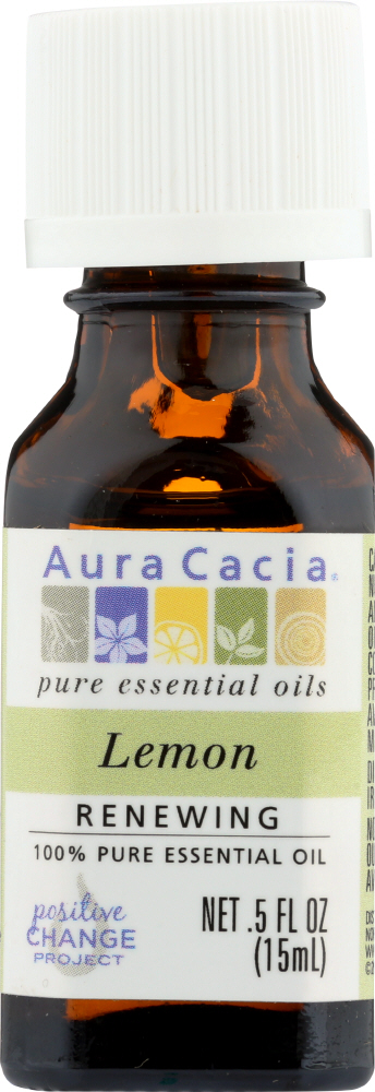 AURA CACIA: 100% Pure Essential Oil Lemon, 0.5 Oz Image