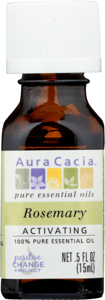 AURA CACIA: 100% Pure Essential Oil Rosemary, 0.5 Oz Image