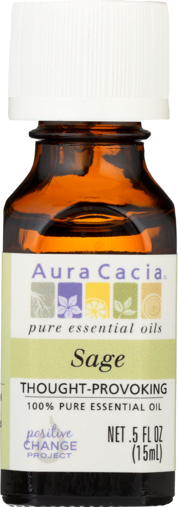 AURA CACIA: 100% Essential Oil Sage, 0.5 Oz Image