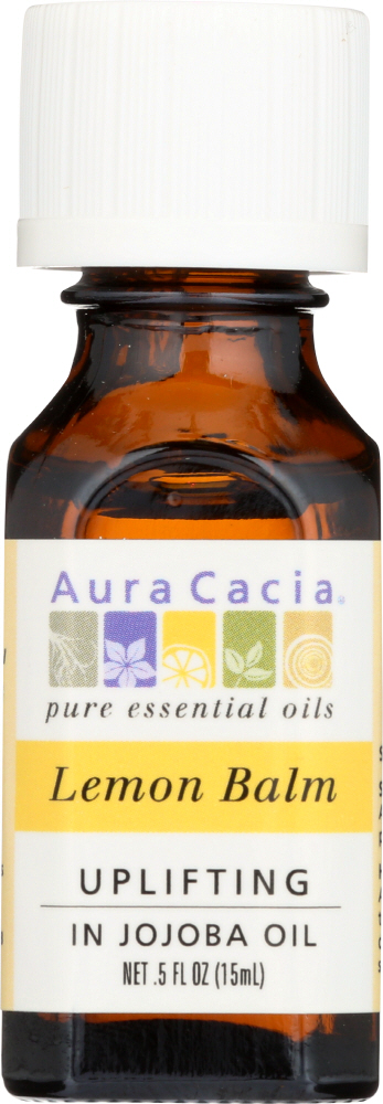 AURA CACIA: Lemon Balm in Jojoba Oil, 0.5 Oz Image