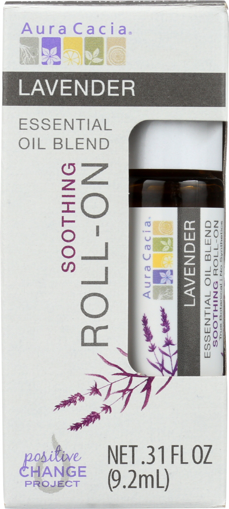 AURA CACIA: Oil Essential Roll-on Lavender, 0.31 oz Image
