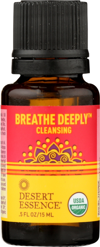 DESERT ESSENCE: Breathe Deeply Organic Essential Oil Blend, 0.5 oz Image