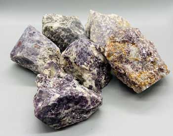 ~5# Flat of Lepidolite, polished top Image