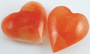 2 3/4 Orange Selenite heart Image