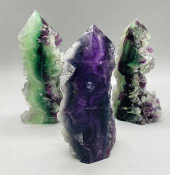 .4-.7# Fluorite, natural 1 side obelisk Image