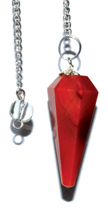 6-sided Red Carnelian pendulum Image