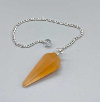 6-sided Orange Selenite pendulum Image