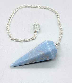 6-sided Angelite pendulum Image