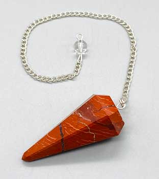 6-sided Snake Skin Agate pendulum Image