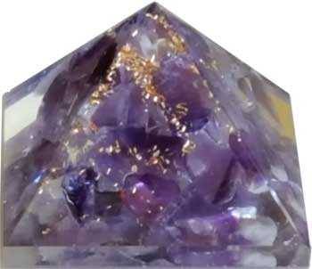 25-30mm Orgone Amethyst pyramid Image