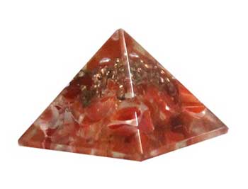 25-30mm Orgone Carnelian pyramid Image