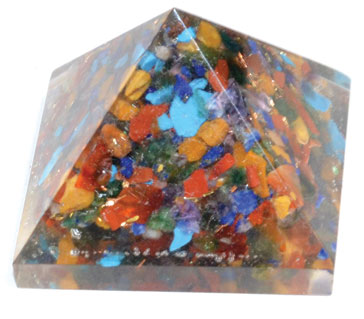 25-30mm Orgone Mixed Stone pyramid Image