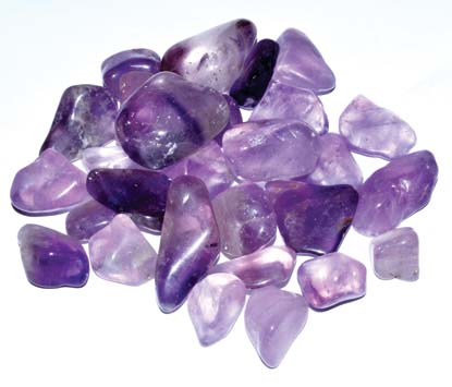 1 lb Amethyst tumbled stones Image