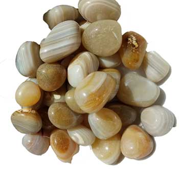 1 lb Banded Agate tumbled stones Image