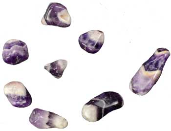 1 lb Chevron Amethyst tumbled stones Image