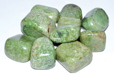 1 lb Grossularite (green garnet) tumbled stones Image