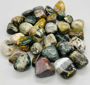 1 lb Jasper, Ocean tumbled stones Image