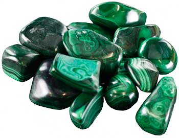1 lb Malachite tumbled stones Image