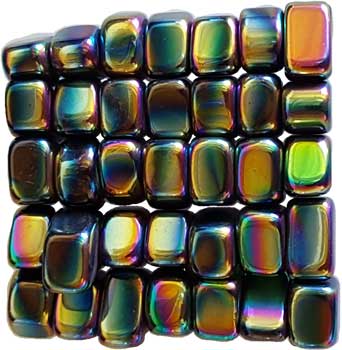 1 lb Magnetic Hematite Rainbow tumbled stones Image