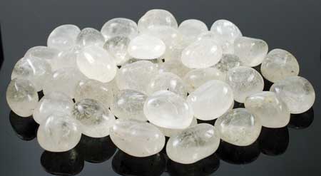 1 lb Clear Quartz tumbled stones Image