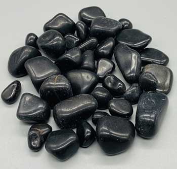 1 lb Tourmaline, Black tumbled stones Image