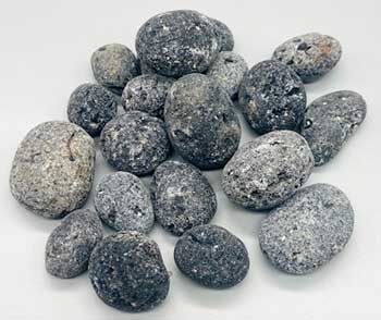 1 lb Agni, Black untumbled stones Image