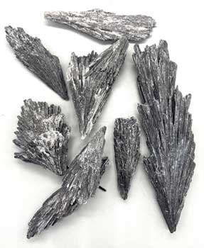 1 lb Black Kyanite, Broom untumbled stones Image