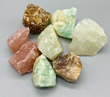 1 lb Mixed Calcite untumbled stones Image